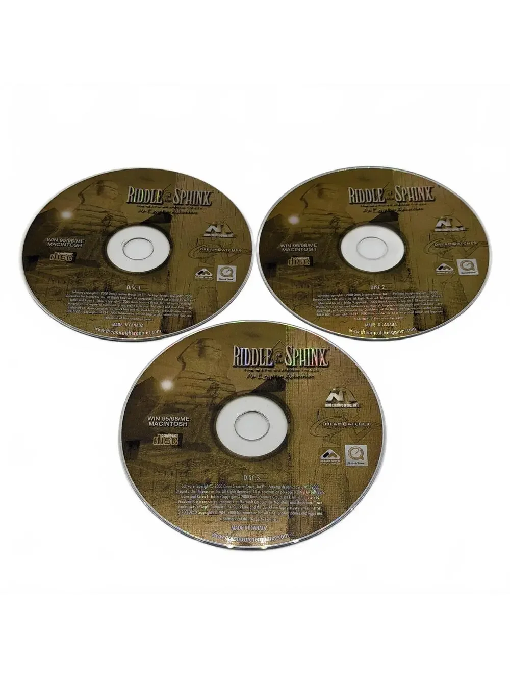 Riddle of the Sphinx An Egyptian Adventure - PC CD-ROM Video Game Disc Only